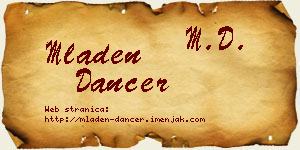Mladen Dancer vizit kartica